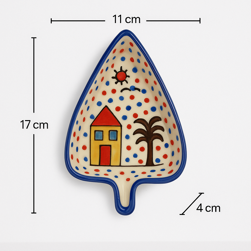 Hand‑Painted 6‑Piece Ceramic Serving Set with Lid Jar