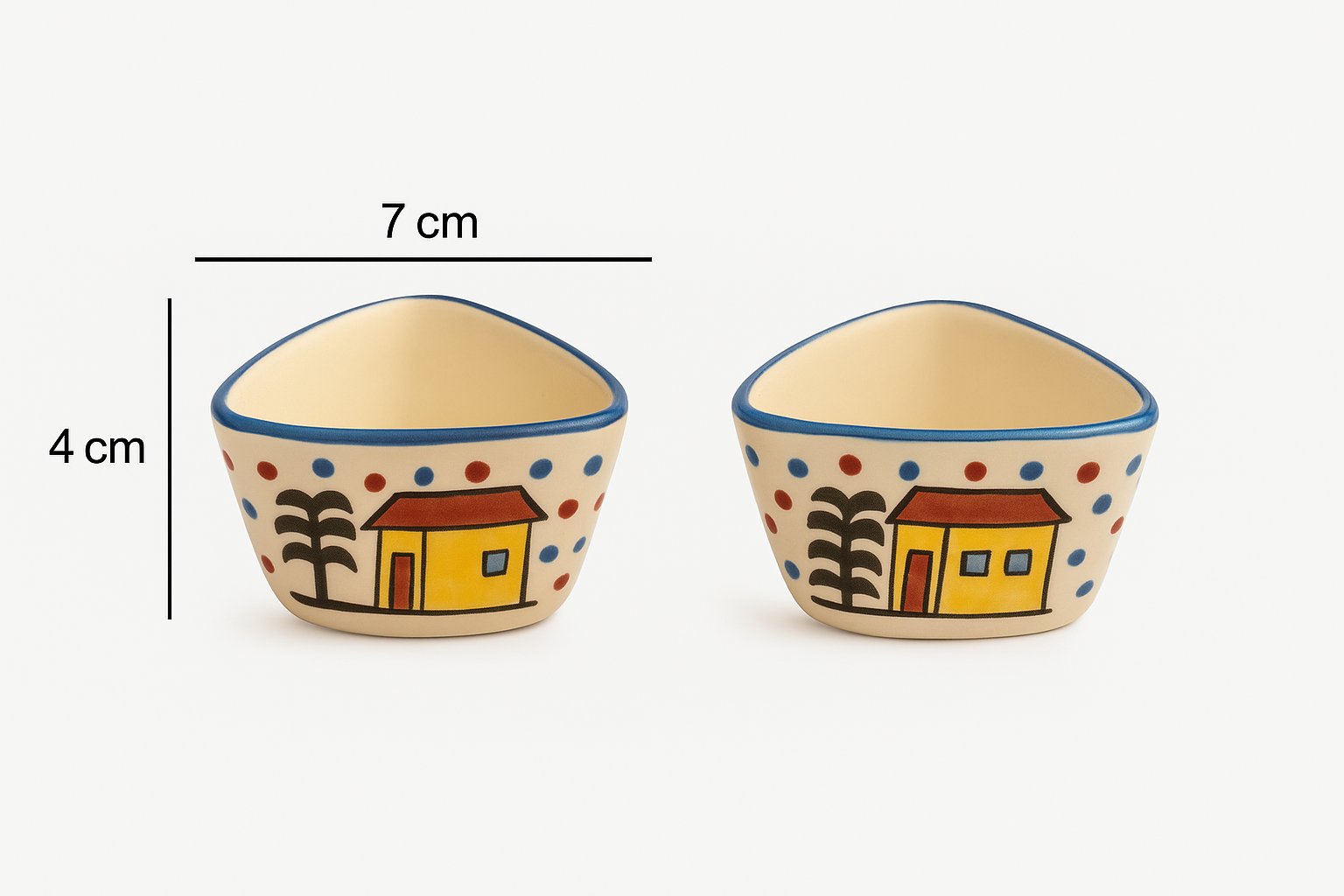 Hand‑Painted 6‑Piece Ceramic Serving Set with Lid Jar
