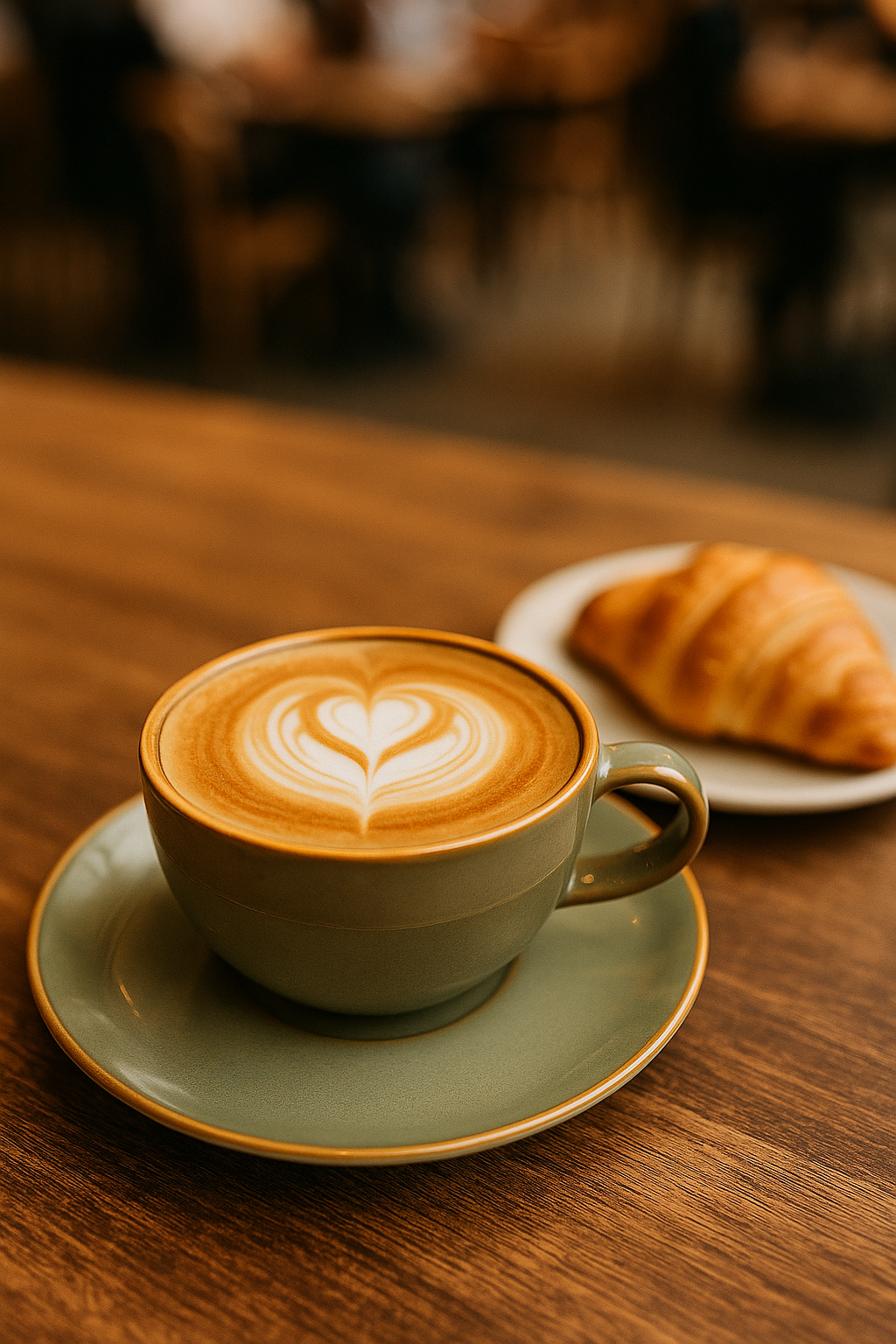 Big Olive Mug with Saucer