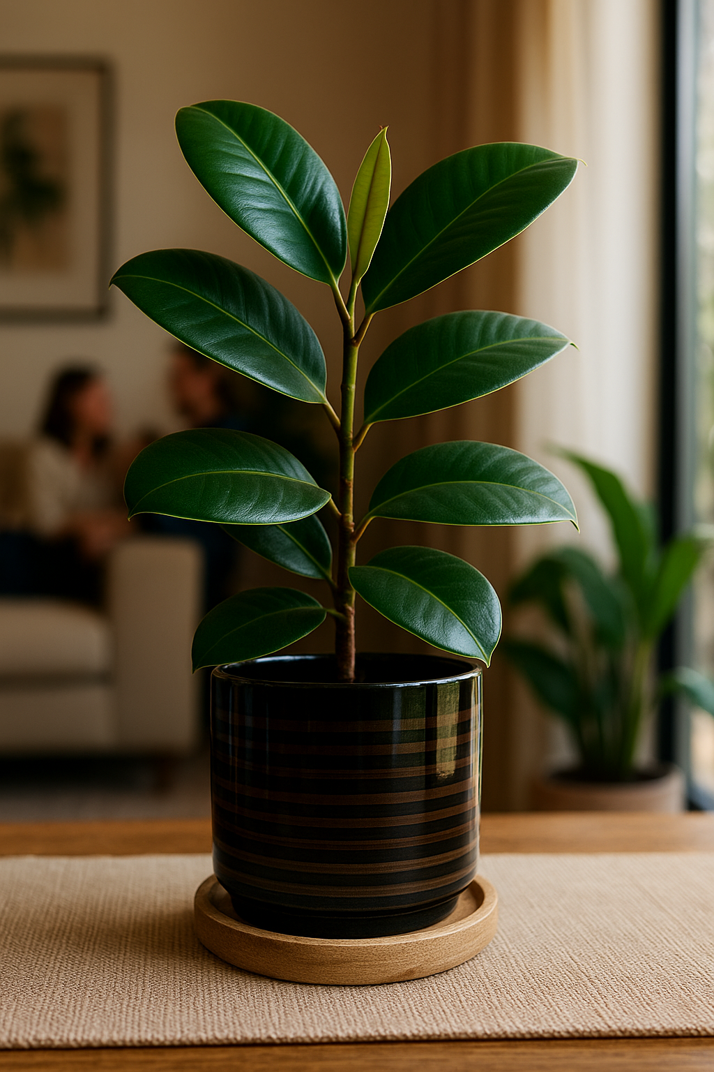Black Stripes Planter