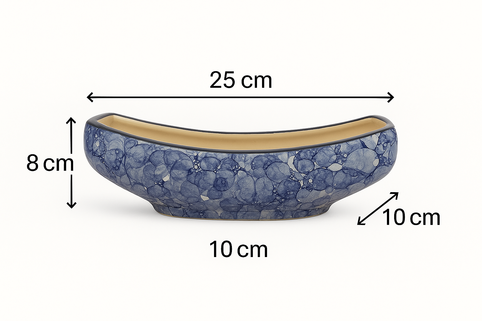 Sajaao Ceramic Planter, Handmade Decorative Flower Pot (Blue, Pack of 2)