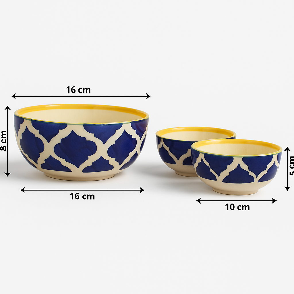 Handmade Salad/ Serving Bowls (set of 3)
