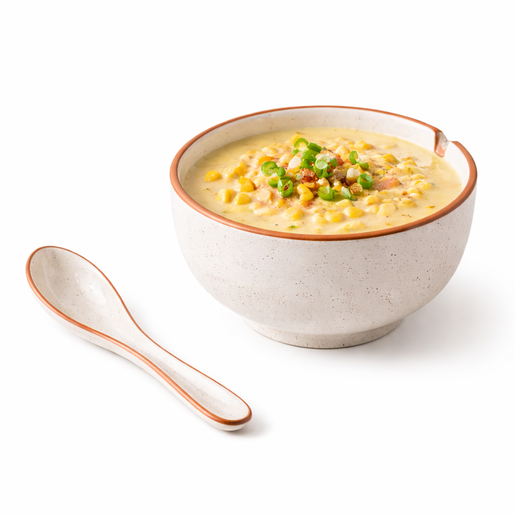 SAJAAO Ceramic Soup Bowls with Spoons, Speckled Finish, Microwave & Dishwasher Safe, for Noodles, Ramen, Dal & Curry (Off White, Set of 2)