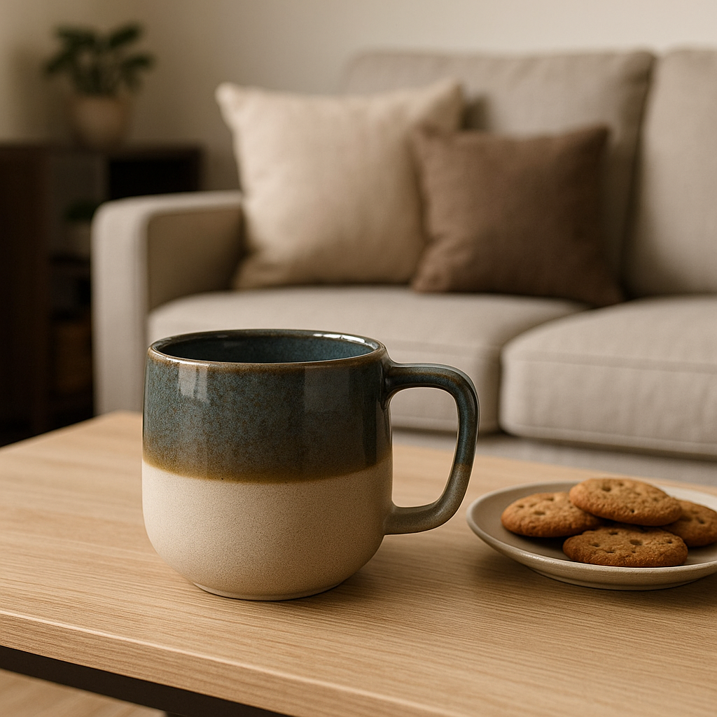 Dual Tone Glazed Mugs( set of 2)