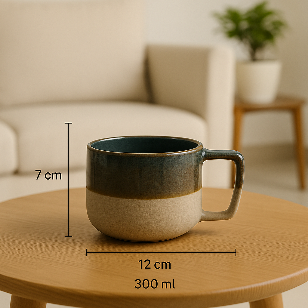 Dual Tone Glazed Mugs( set of 2)