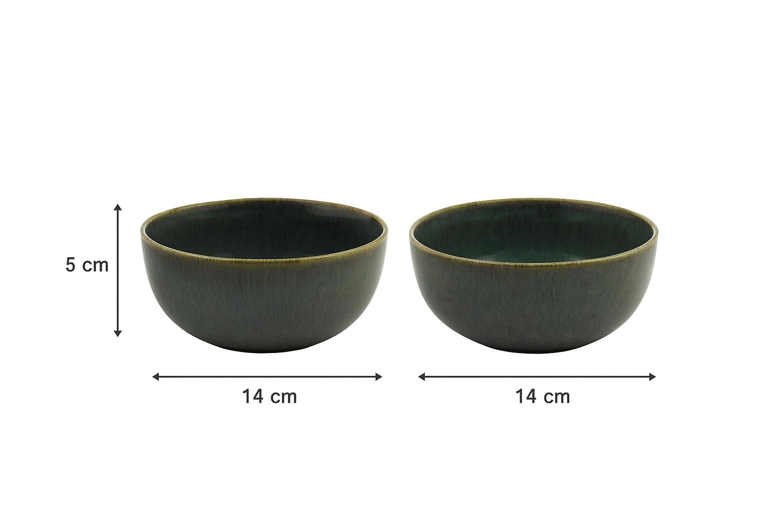 Glazy Green Salad Bowl Set