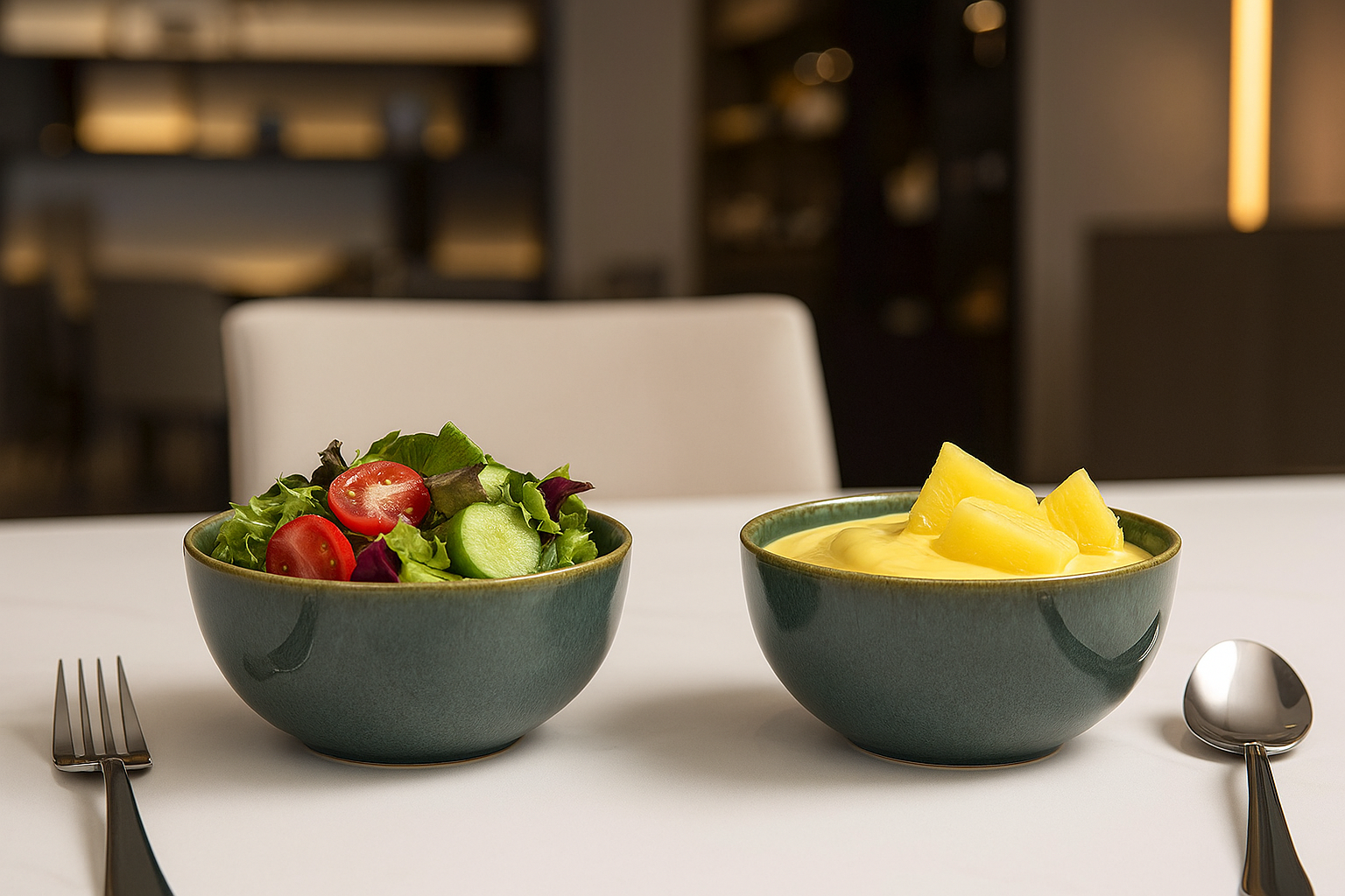 Glazy Green Salad Bowl Set