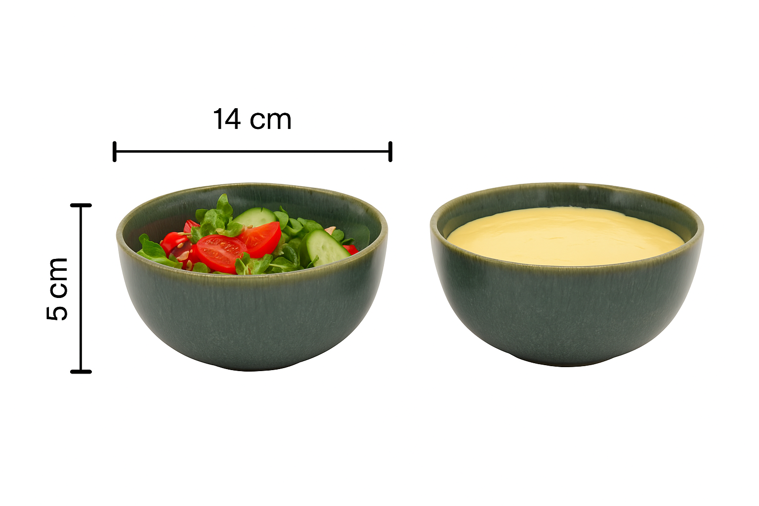 Glazy Green Salad Bowl Set