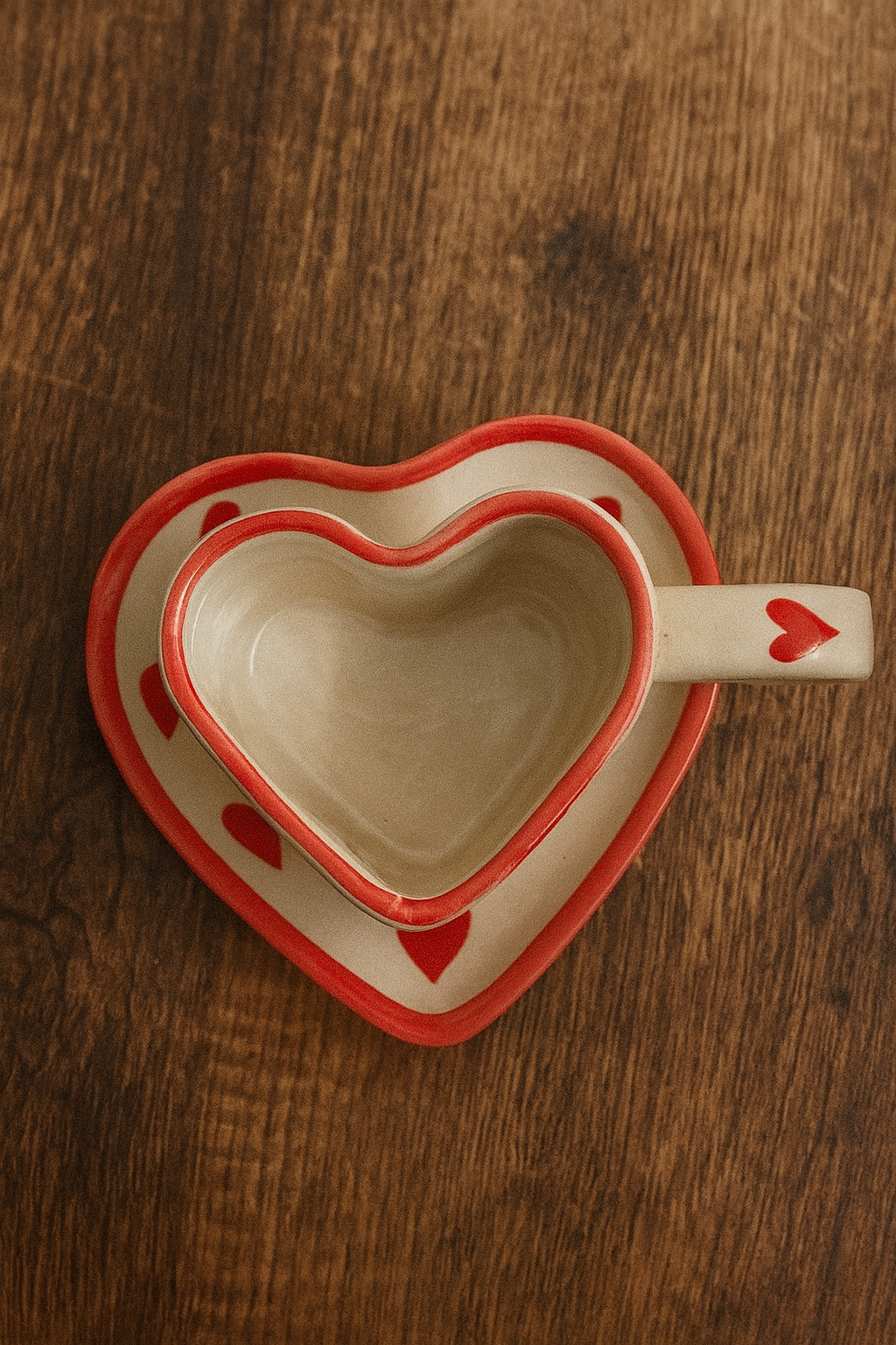 sajaao coffee mug -heart shaped with Saucer