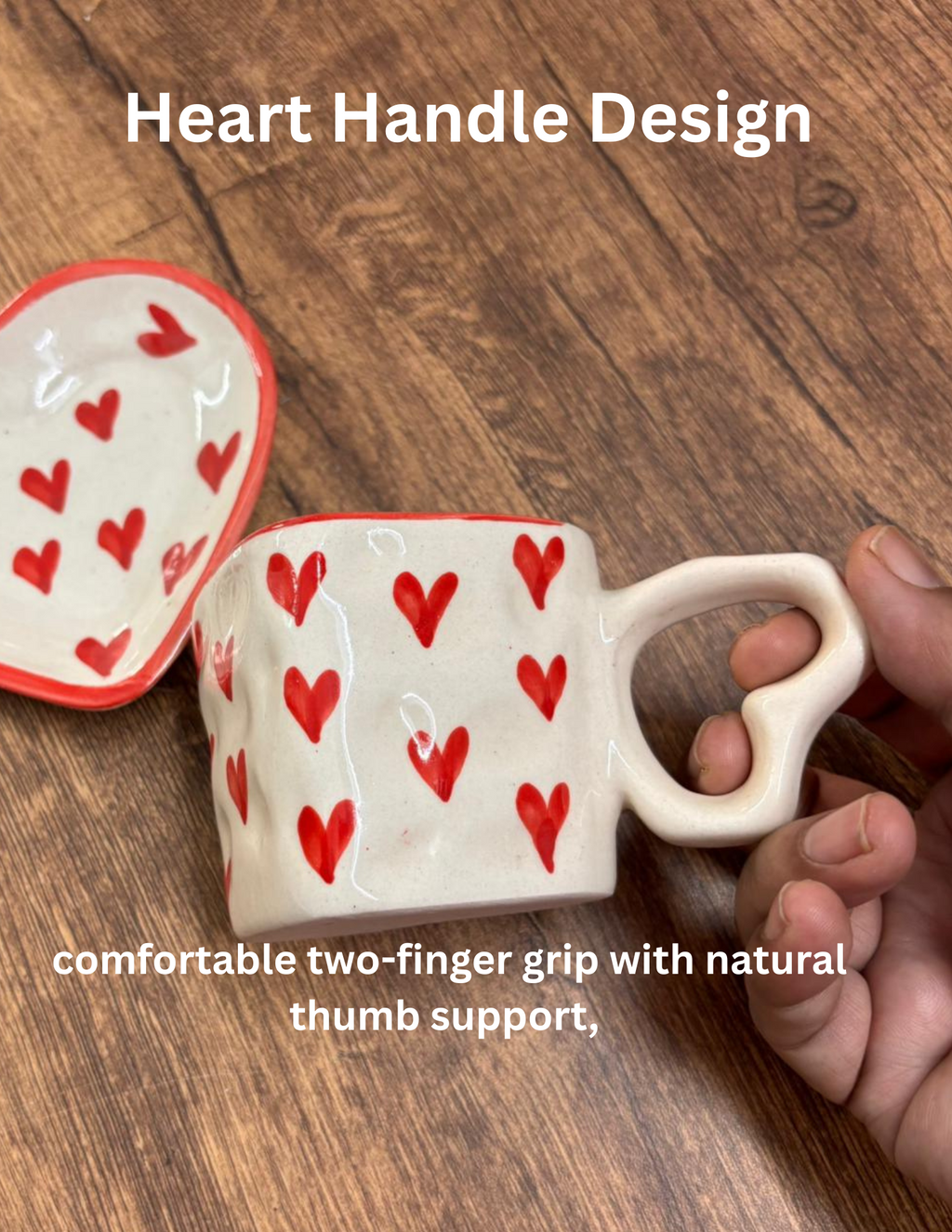 sajaao coffee mug -heart shaped with Saucer