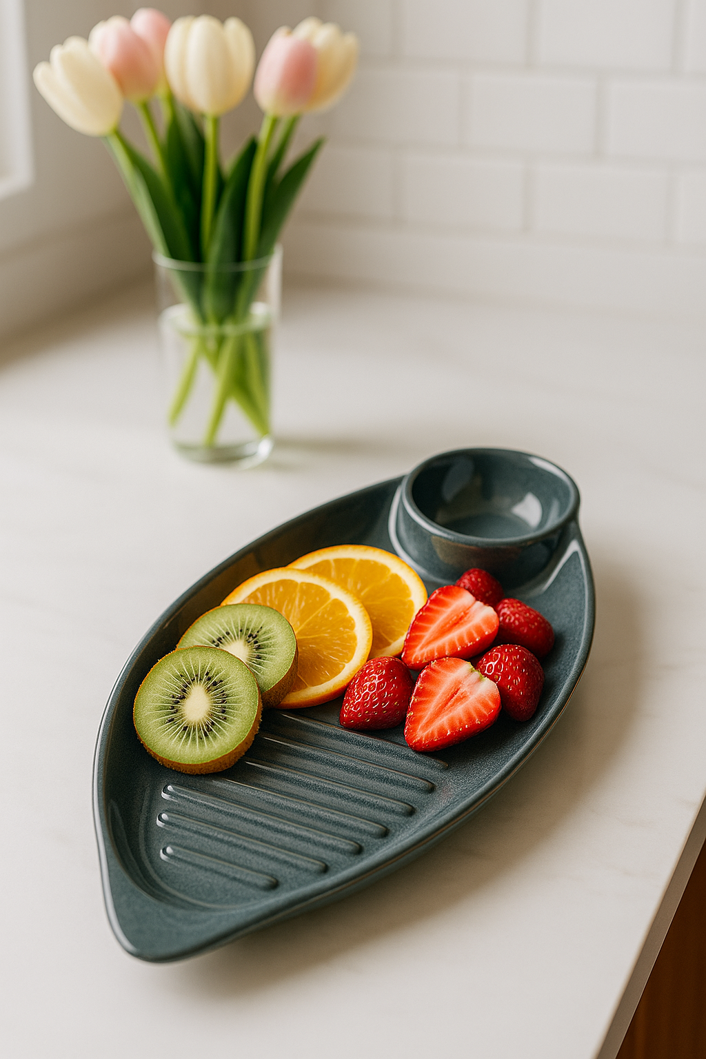 Seashell-Ceramic Serving Platter – 14 x 6 inches