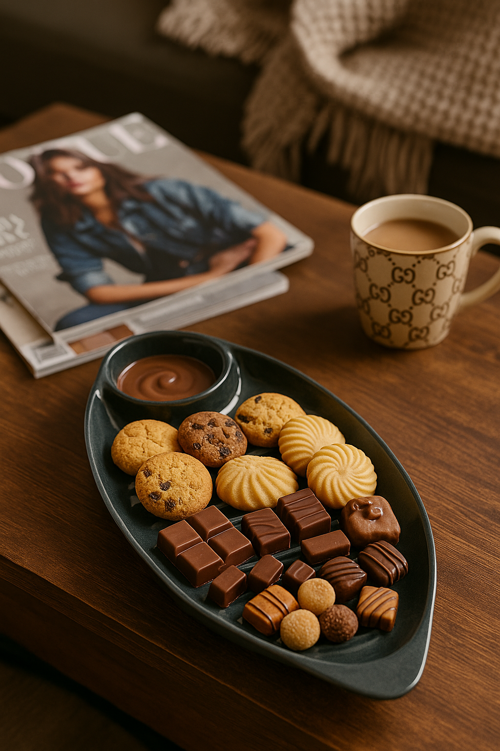 Seashell-Ceramic Serving Platter – 14 x 6 inches