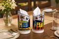 Sajaao Lake Tissue Holder Set of 2, Handcrafted napkin holder, decorative tissue paper holder for dining table, living Room, kitchen, office, home decor (Creamic, Multicolour)