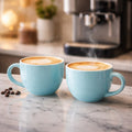 Sajaao SKY blue Latte Coffee mugs set of 2,