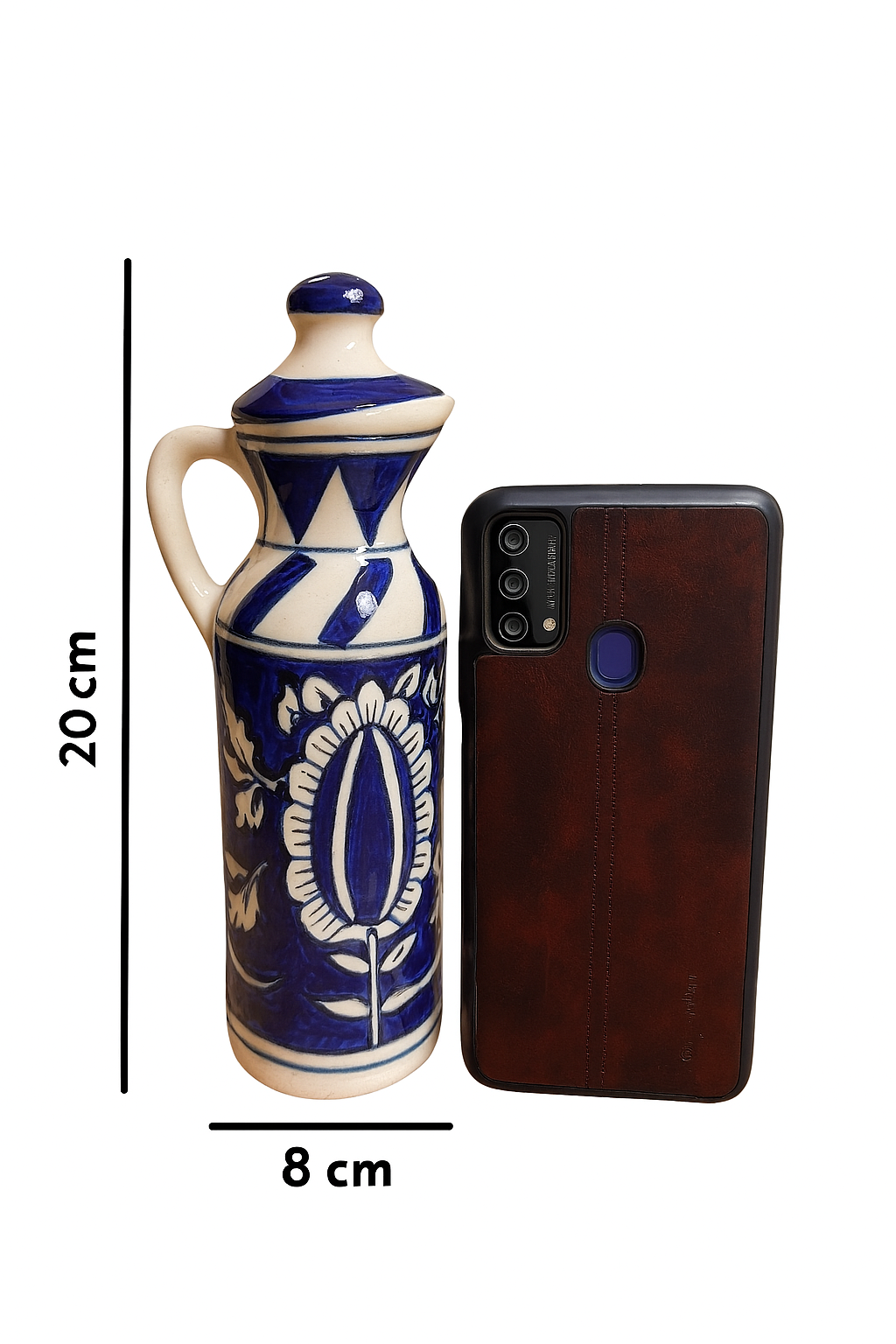 Sajaao Ceramic Oil Dispenser 450 ml, with ceramic lid ideal for salad dressing
