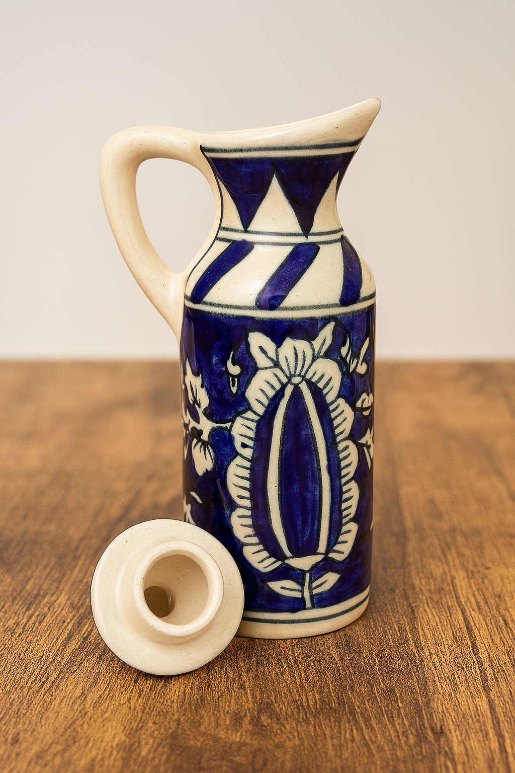 Sajaao Ceramic Oil Dispenser 450 ml, with ceramic lid ideal for salad dressing